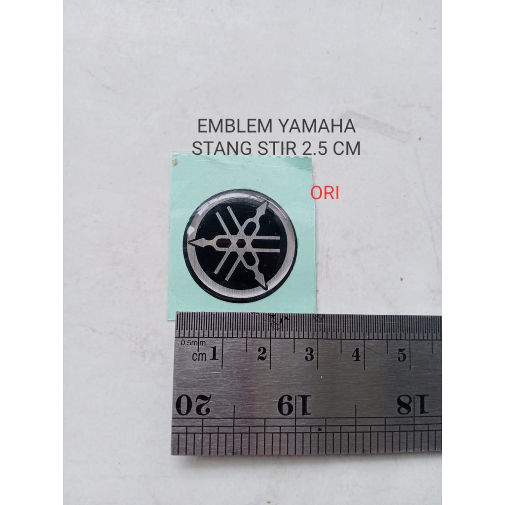 Emblem Logo Yamaha Motor Nmax Stang Stir 2.5 cm Silver