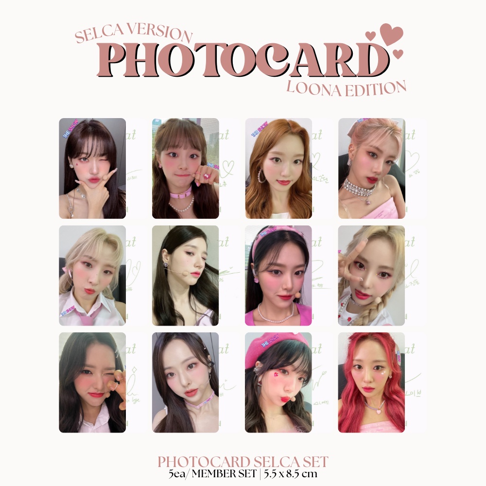 PHOTOCARD LOONA SELCA FLIP THAT 2SISI (ISI 5 PCS + LAMINASI 2 SISI) TANDA TANGAN TTD KPOP IDOL KOREA PREMIUM MURAH UNOFFICIAL VIVI YVES JINSOUL KIMLIP CHUU HEEJIN HYUNJIN GOWON CHOERRY OLIVIAHYE YEOJIN READY STOCK !