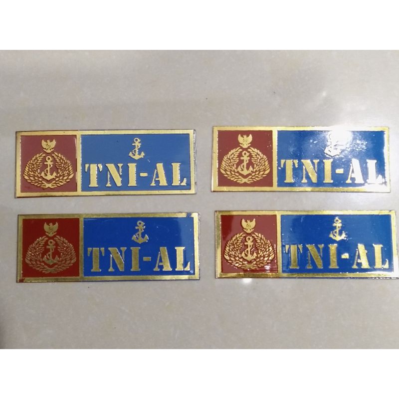STIKER PLAT MOTOR/MOBIL TNI AL /MARINIR BAHAN BESI