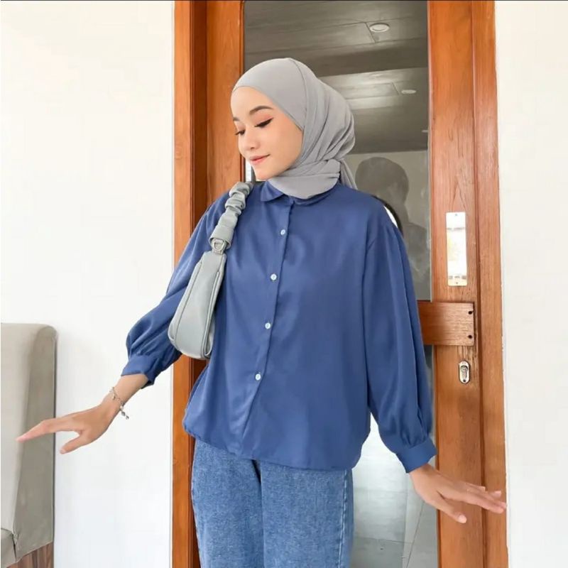 Elze Blouse Premium / Kemeja Blouse wanita / Outfi wanita / OOTD Terbaru