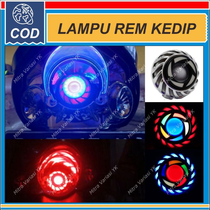 LAMPU REM PROJIE PROJI LED RUNNING KEDIP MOTOR MOBIL  SATRIA FU GSX NEX ADDRESS GIXXER SMASH SHOGUN 