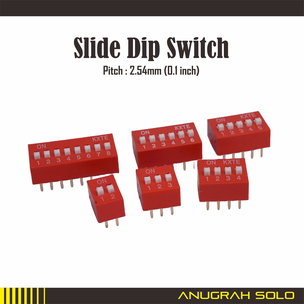 Slide Dip Switch 2.54mm 2pin 3pin 4pin 5 Pin 6pin 8pin Sliding DIP Switch