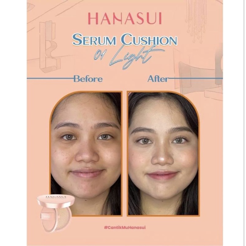 HANASUI Serum Cushion 15g | soulmatte Foundation | Flawless | Natural Dewy Finish | Perfect Coverage | BPOM