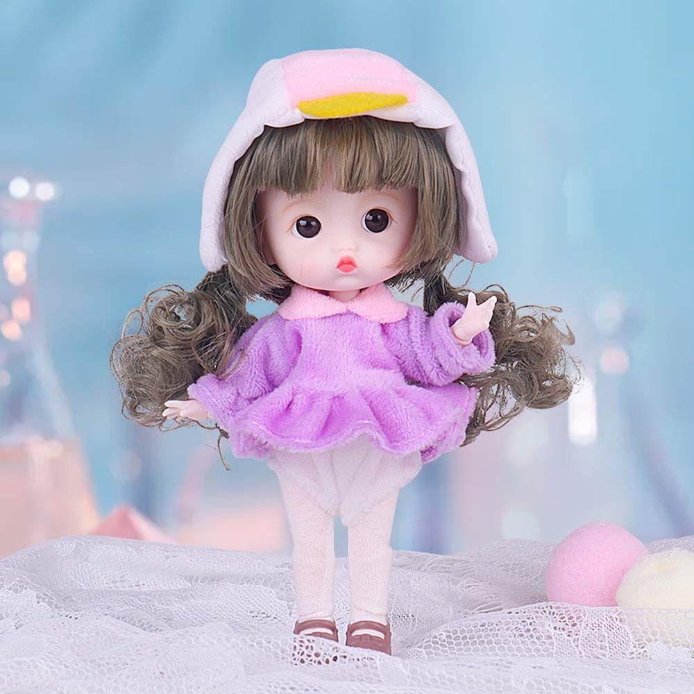 Mxbeauty1 /12 BJD Boneka Natal Warna-Warni Anak-Anak Hadiah Pakaian Busana Munecas Mainan Boneka Putri Bergerak Sendi Mainan DIY Boneka Bayi Fashion Boneka Saku Bersama Boneka