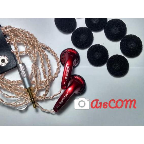 EARBUD VIDO MIC DIY RECABLE v2 - Biru