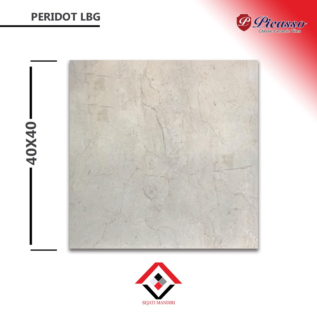 Keramik 40x40 - Motif Marmer - Picasso  Peridot Lbg