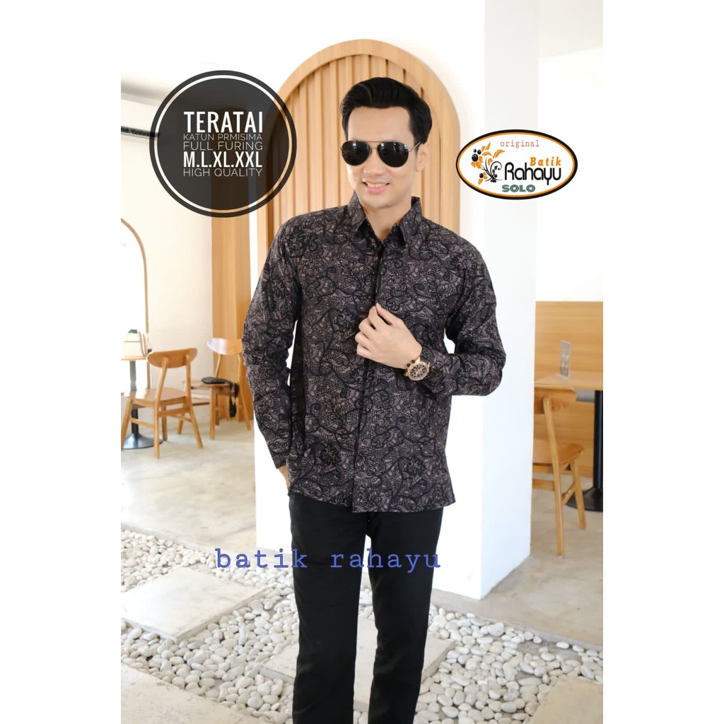 TERATAI RAHAYU BATIKSOLOAMANAH KEMEJA BAJU BATIK PRIA SOLO LENGAN PANJANG PENDEK LAPIS FURING ATASAN BATIK PREMIUM MODERN KATUN HALUS PARANG LUHUR PEKSI TRUNTUM SETYO LUHUR PUTIH SETYO LUHUR BIRU PARANG LASEM ADI LUHUR SEKAR JAGAD TALANG PATI MEGA NANDA