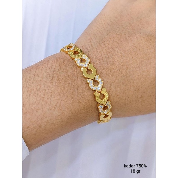 gelang emas 750%/17k/18k