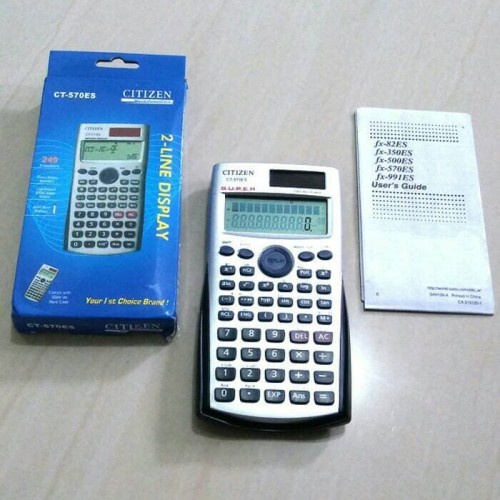 Kalkulator Scientific Citizen CT-570ES 249 functions STAT Data Editor CT 570 ES Calculator Kalkulator Ilmiah