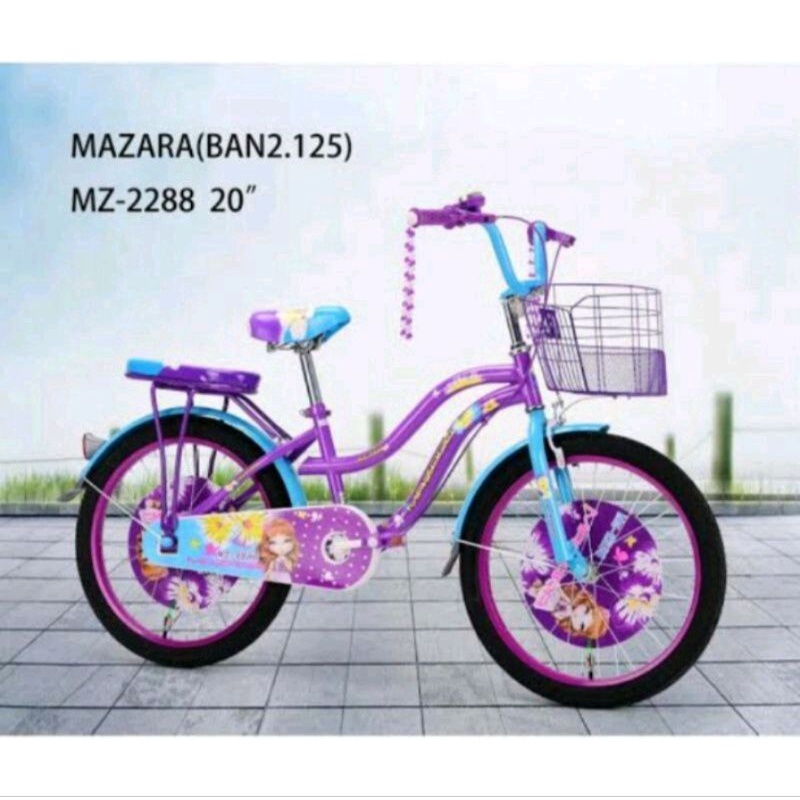 Sepeda Keranjang Anak Perempuan 20 Inch Mazara 2288 KX 6605 9933 HT