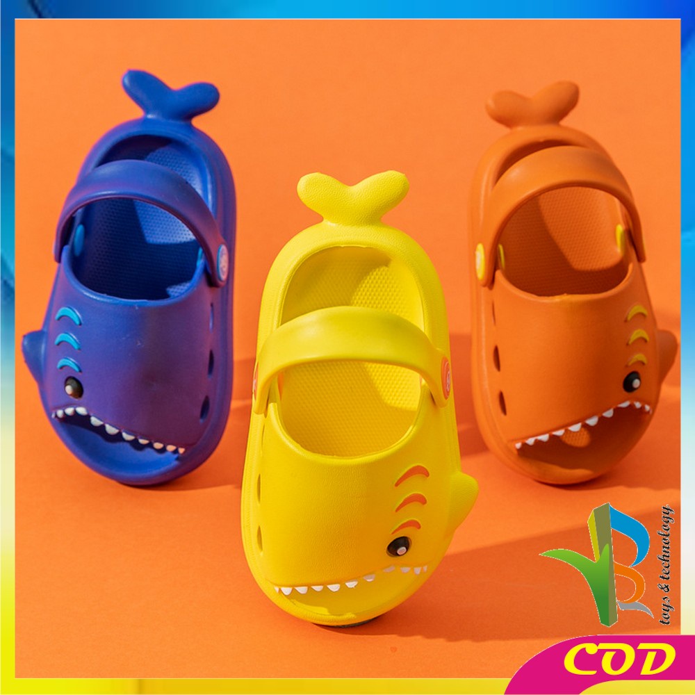 RB-S41 Sandal Hiu Anak Anti Slip Karakter Bayi Hiu Lucu Bisa Untuk Cewek Cowok / Selop Sendal Anak Kekinian Slide Import