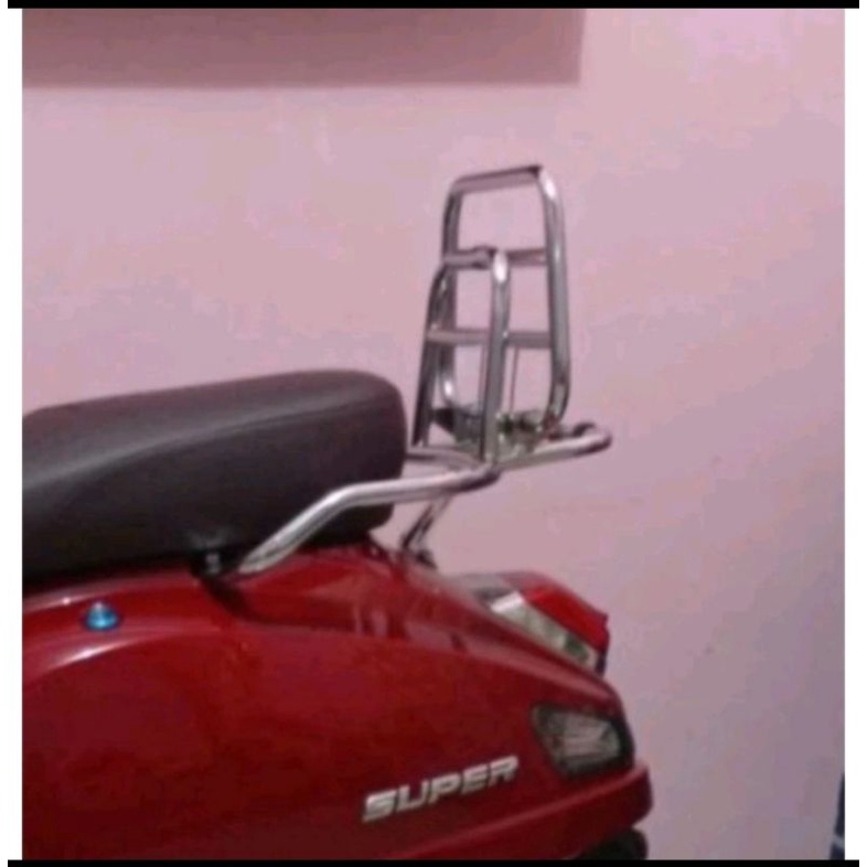back rack motor Vespa listrik uwinfly T3 croom