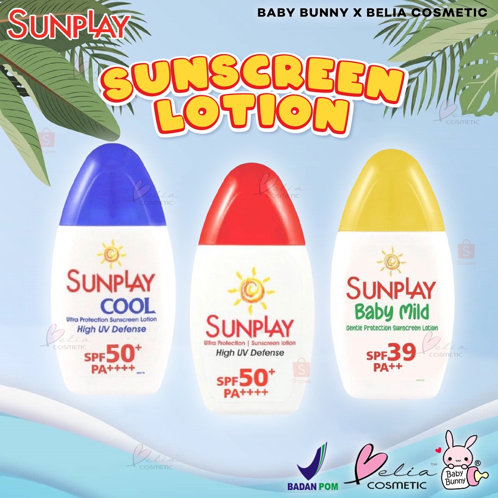 ❤ BELIA ❤ Rohto Sunplay UVA UVB SPF50 PA++++| SPF 39 PA++ | Sunblock Sunscreen Lotion High UV Defense | BPOM