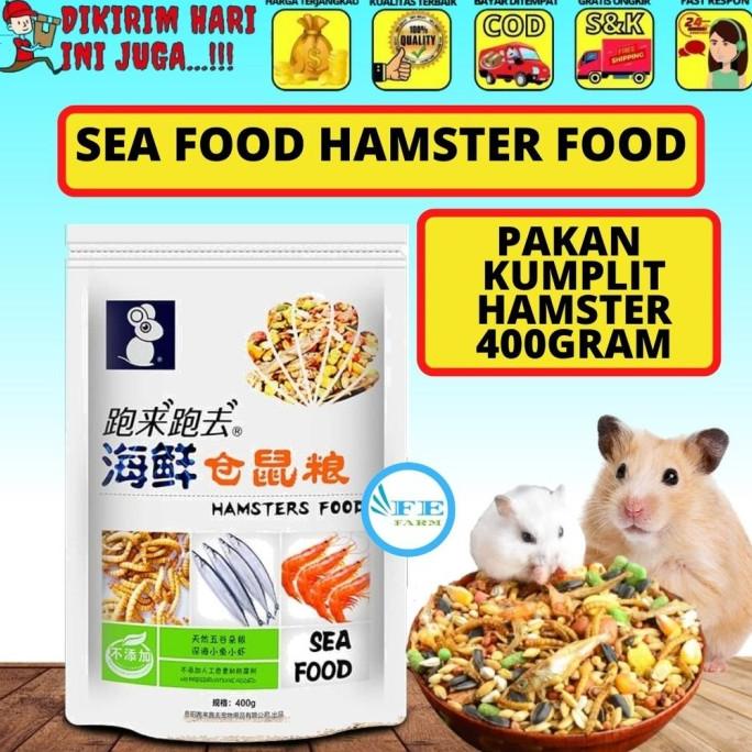 MAKANAN PAKAN HEWAN HAMSTER KERING VARIAN SEAFOOD HAMSTER FOOD SEAFOOD