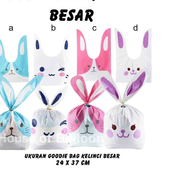 

Goodie Bag Kelinci Besar 24x37 cm - Cookie Bag (Food Grade) Per 50 Pcs