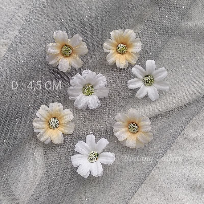 BUNGA ASTER D : 4,5 CM / BIJI