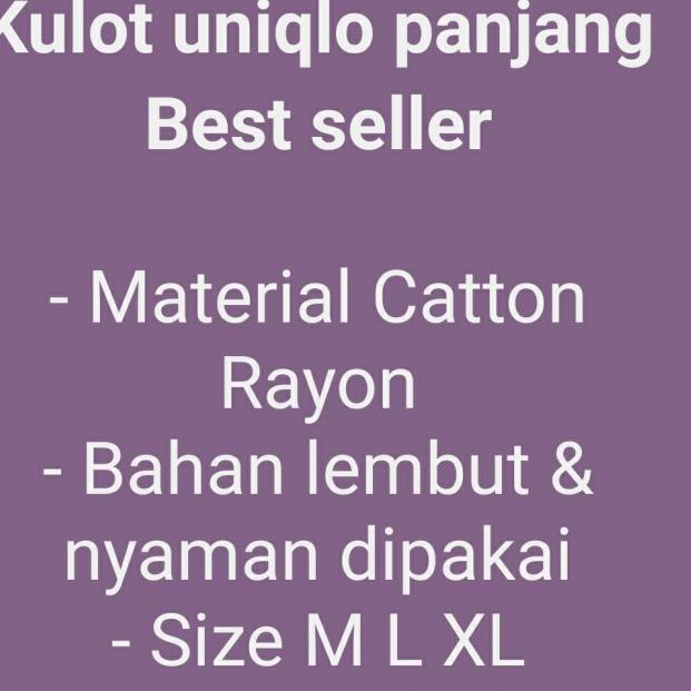 CELANA PANJANG KULOT UNIQLO MAROON ORIGINAL