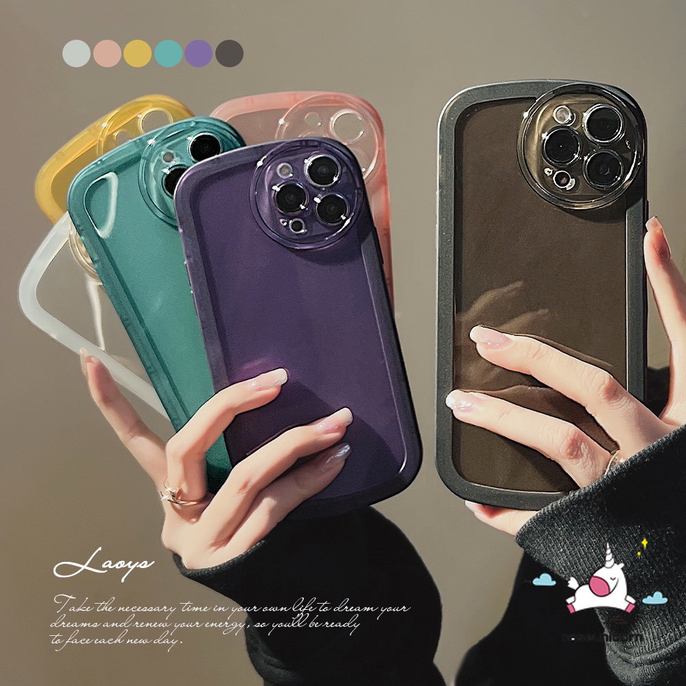 Soft Case Transparan Warna Macaron Untuk iPhone 7plus 8plus XR 11 12 14 Pro Max 6 6s 7 8 14 Plus