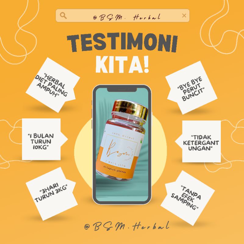 BSM HERBAL / BODY SLIM MAGIC HERBAL / OBAT DIET MANJUR / HERBAL DIET PELUNTUR LEMAK AMPUH