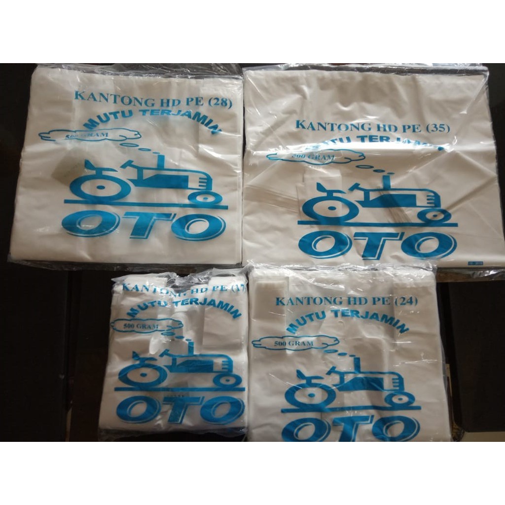 KANTONG PLASTIK OTO PUTIH UK. 17 24 28 35 / KANTONG HD PE / KRESEK
