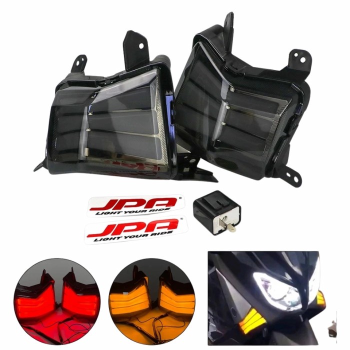 LAMPU SEN SEIN SENJA NMAX OLD LED MODEL JPA RUNNING MERAH BIRU KUNING