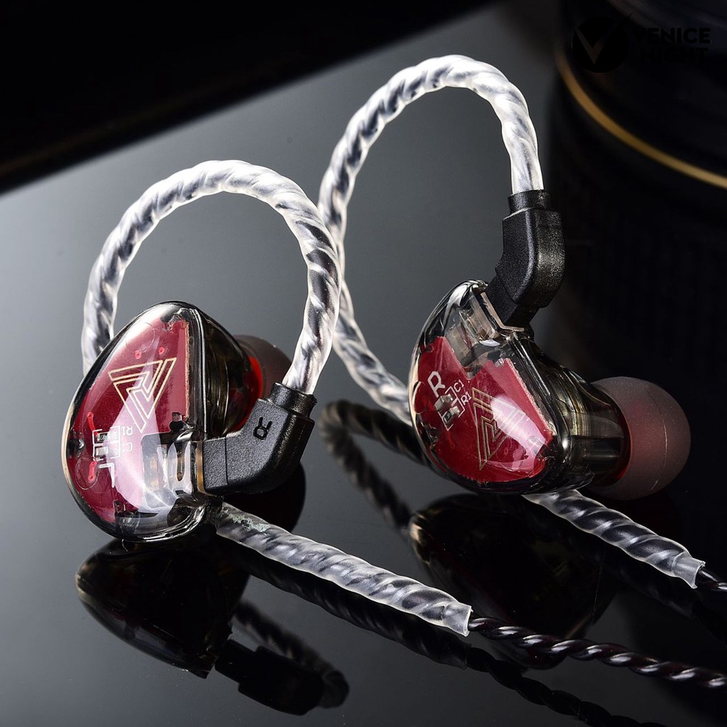 (VNEP) (Berkabel) QKZ VK5 Earbud High Fidelity Sensitif Kebisingan Membatalkan Ringan 3.5mm Stereo Olahraga In-ear Earbud Gaming untuk Menjalankan