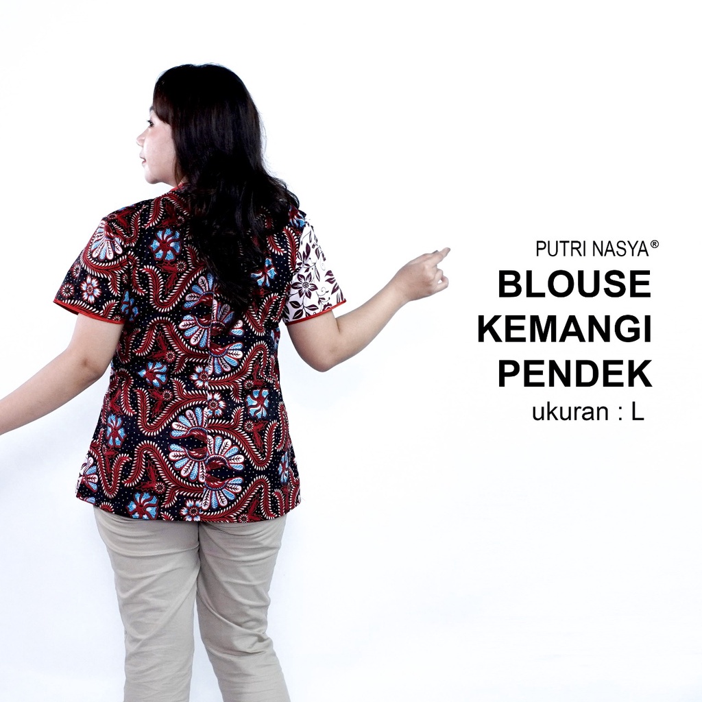 Blouse Batik Big Size Wanita Atasan Batik Lengkap S-M-L-XL-2L-3L-4L-5L-6L-7L Model Blus Jumbo Seragam Batik / Atasan Formal Kantor Kerja Bahan Katun Wanita / Blus Batik Big LD 140 / Atasan Batik Wanita Jumbo / Pakaian Wanita Kekinian