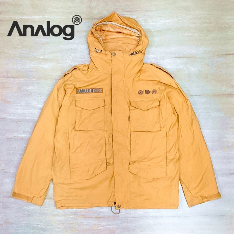 Jaket Winter Outdoor Pria Thrift ANALOG Snowboard Hoodie Second Preloved Branded Original Kondisi 85