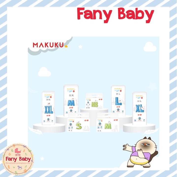 MAKUKU SAP DIAPERS SERIES SLIM TAPE / (POPOK PEREKAT)