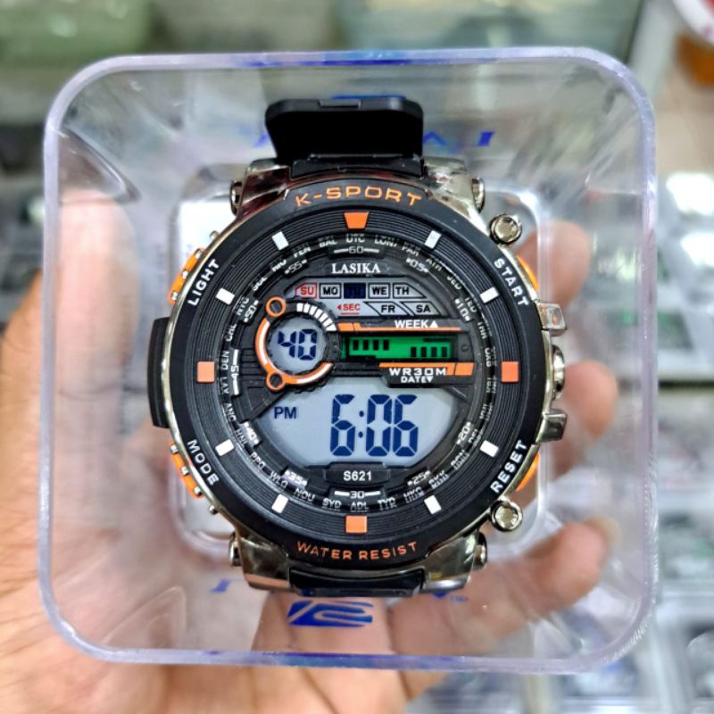 Strap Rubber Jam Tangan Lasika Original Sporty | Water PROOF | Free Box Exklusive | Jam Tangan Pria Bayar Di Tempat