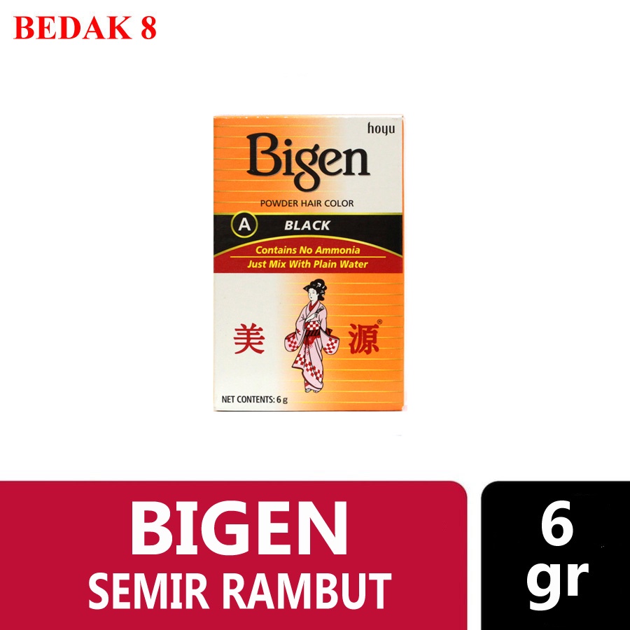 Bigen Powder Hair Color Black 6 g Semir Rambut Bigen Hitam  ASLI