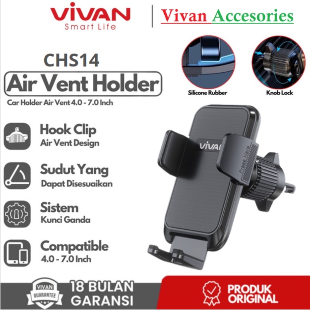 VIVAN CHS14 Car Phone Holder Air Vent Suction Car Mount Mobil