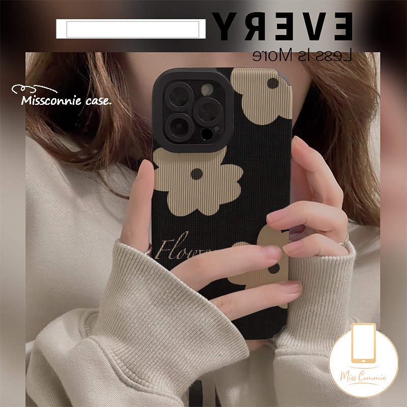 Casing Soft Case TPU Motif Bunga Retro Untuk iPhone 7 + / 8 + / 11 Pro Max / 12 / 13 / 14 Pro Max / XR / X / XS Max