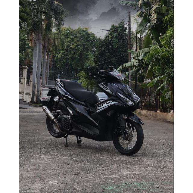 STRIPING STICKER AEROX NVX 155 TRANSPARAN MALAYSIA SILVER
