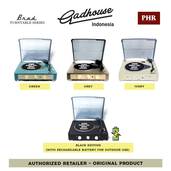 Media Player Gadhouse Brad - Vinyl Turntable Player (Pemutar Piringan Hitam) Promo