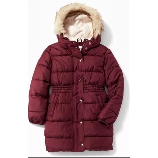 Jacket OLDNAVY Fuffer Sherpa Anak Wanita // 5- 15 Thn Original Branded