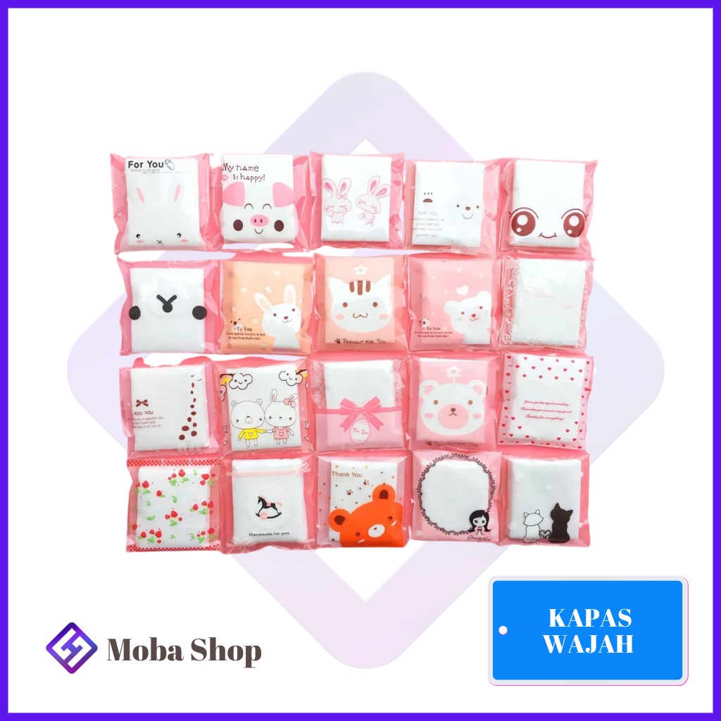 KAPAS TONER / KAPAS WAJAH TIPIS MAKE UP KARAKTER ISI 25PCS