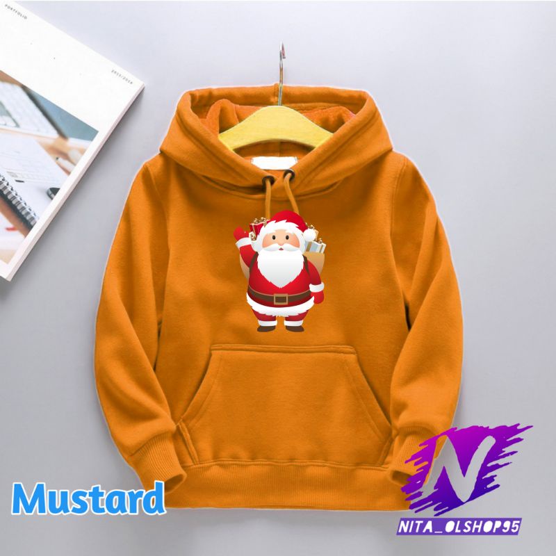 hoodie anak sinterklas sweater anak natal tahun baru santa