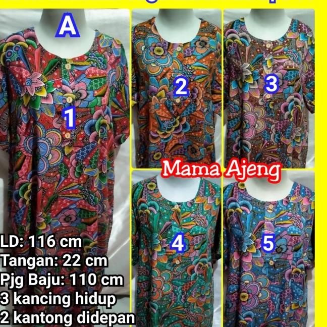 Daster Kencana Ungu Label BIRU tipe 08, Daster Ibu Hamil & Menyusui