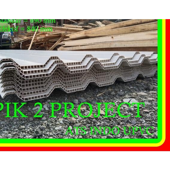 ATAP UPVC Lebar 890mm Tebal 12mm SETARA ALDERON 830