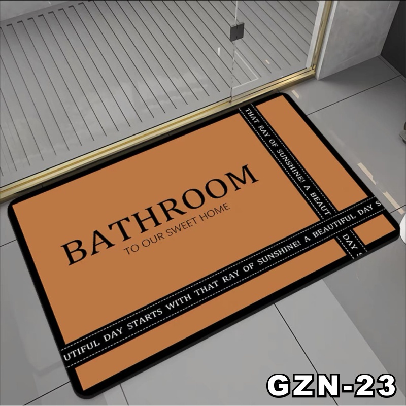 Keset Kaki Kamar Mandi Nyerap Air Anti Bakteri Premium Anti Slip Keset Batu Kamar Mandi motif lucu 2.8 RUMAHDESIGN-GZN-23-3.8