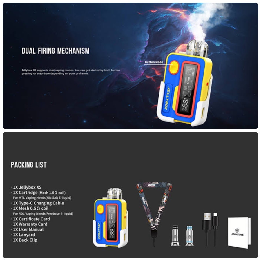 Rincoe Jellybox XS Pod Kit Authentic Pod By Rincoe