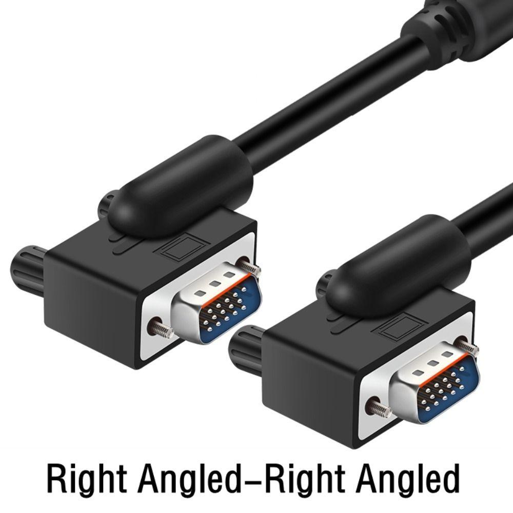 Kabel VGA Ke VGA Atas Untuk Proyektor Komputer TV 1080P 15pin 180derajat