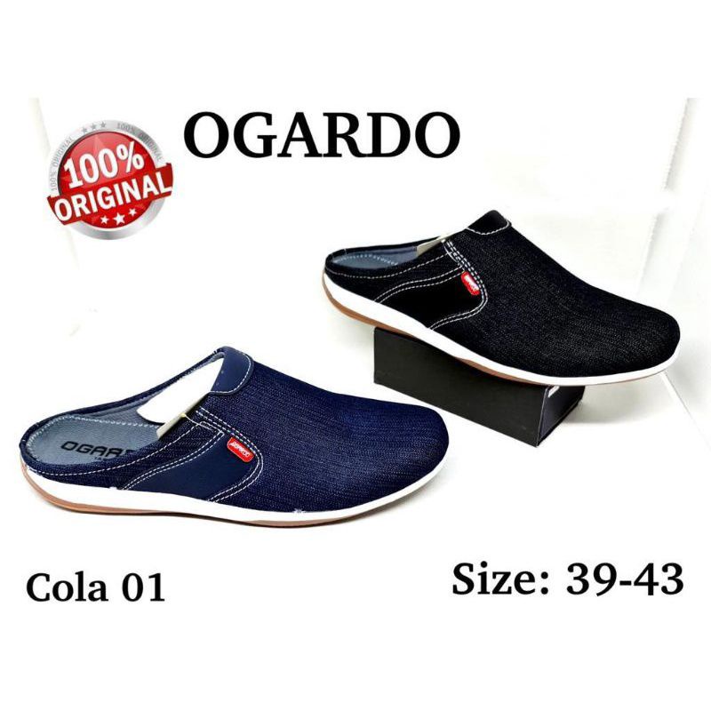 Ogardo Cola 01 - Sepatu Sandal Slop Selop Pria Dewasa Casual Slip On Cowok Keren Original Terbaru