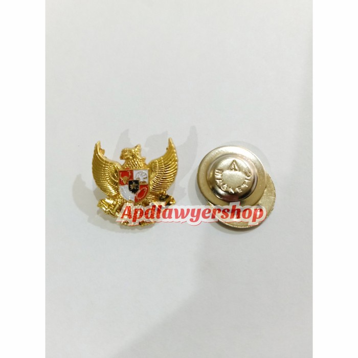 Pin Pin Burung Garuda Cor 2Cm Kuningan Asli Tebal Magnet Premium