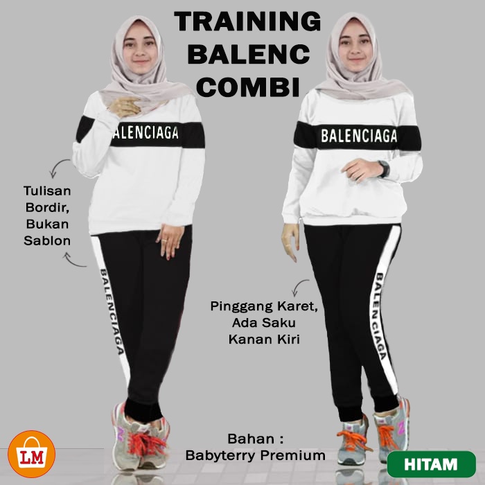 Baju Setelan Olahraga Senam Training Wanita B Combi L XL XXL XXXL LMS 07352 07356 07360 07364