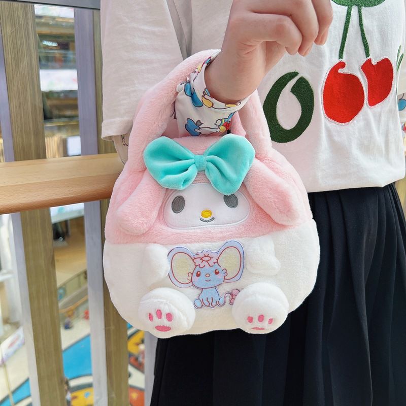 TAS TANGAN CINNAMOROLL KUROMI MELODY POMPOMPURIN PURIN POCHACCO DOG SANRIO HANDLE BAG IMPOR