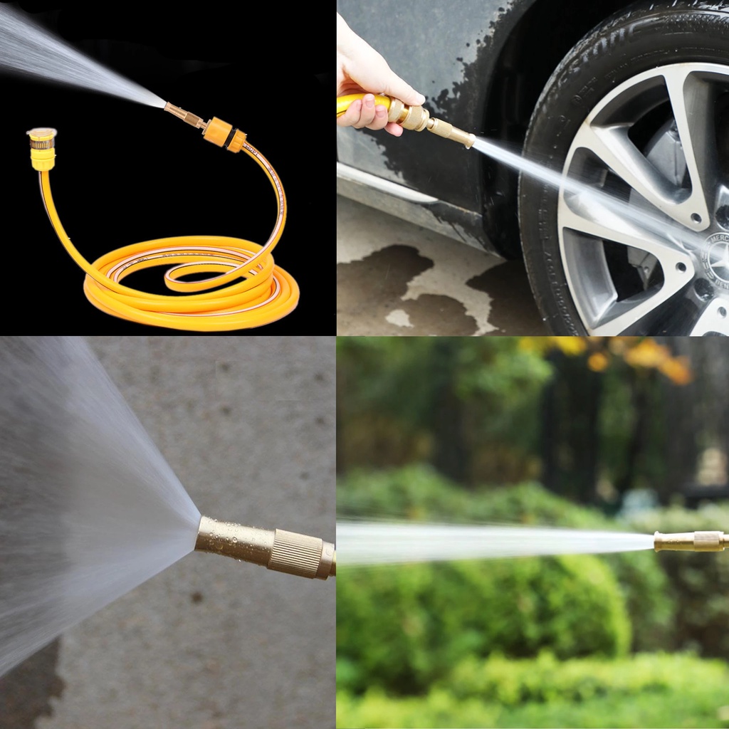 Nozzle Spray Gun Tekanan Tinggi Adjustable Multifungsi Bahan Kuningan Untuk Irigasi Taman