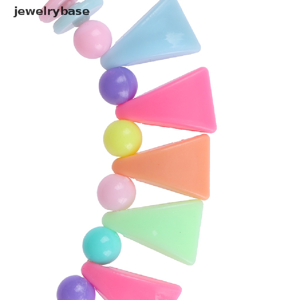 1 Set Mainan Kalung Manik-Manik bubblegum handmade Warna-Warni Untuk Anak Perempuan