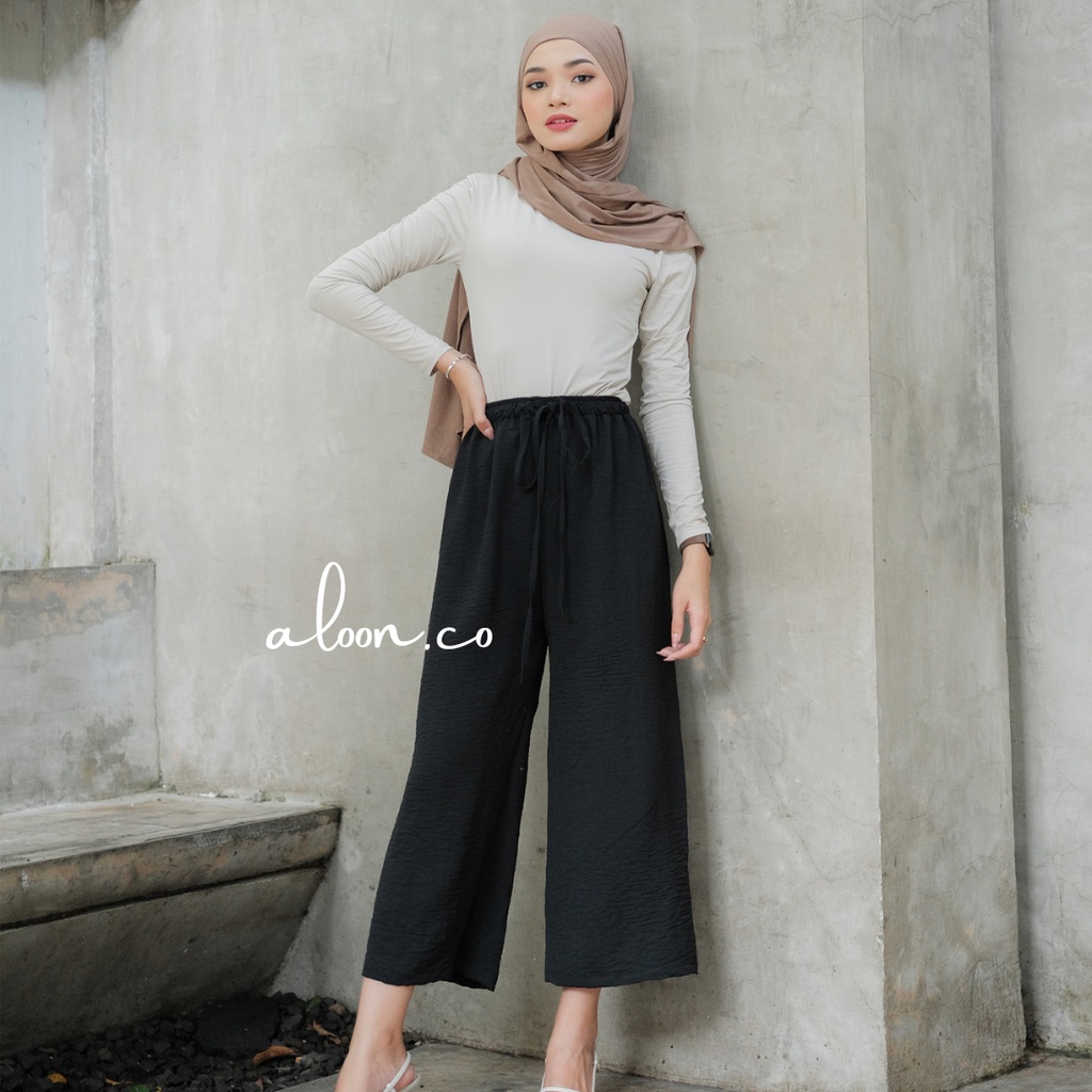 Richa Celana Kulot Wanita Crinkle Airflow – Celana Panjang Kulot Highwaist